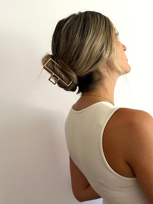 TINSEL square gold clip