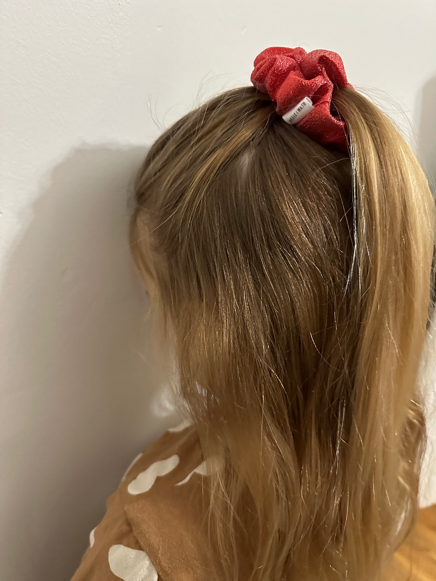 Red sparkle mini scrunchie