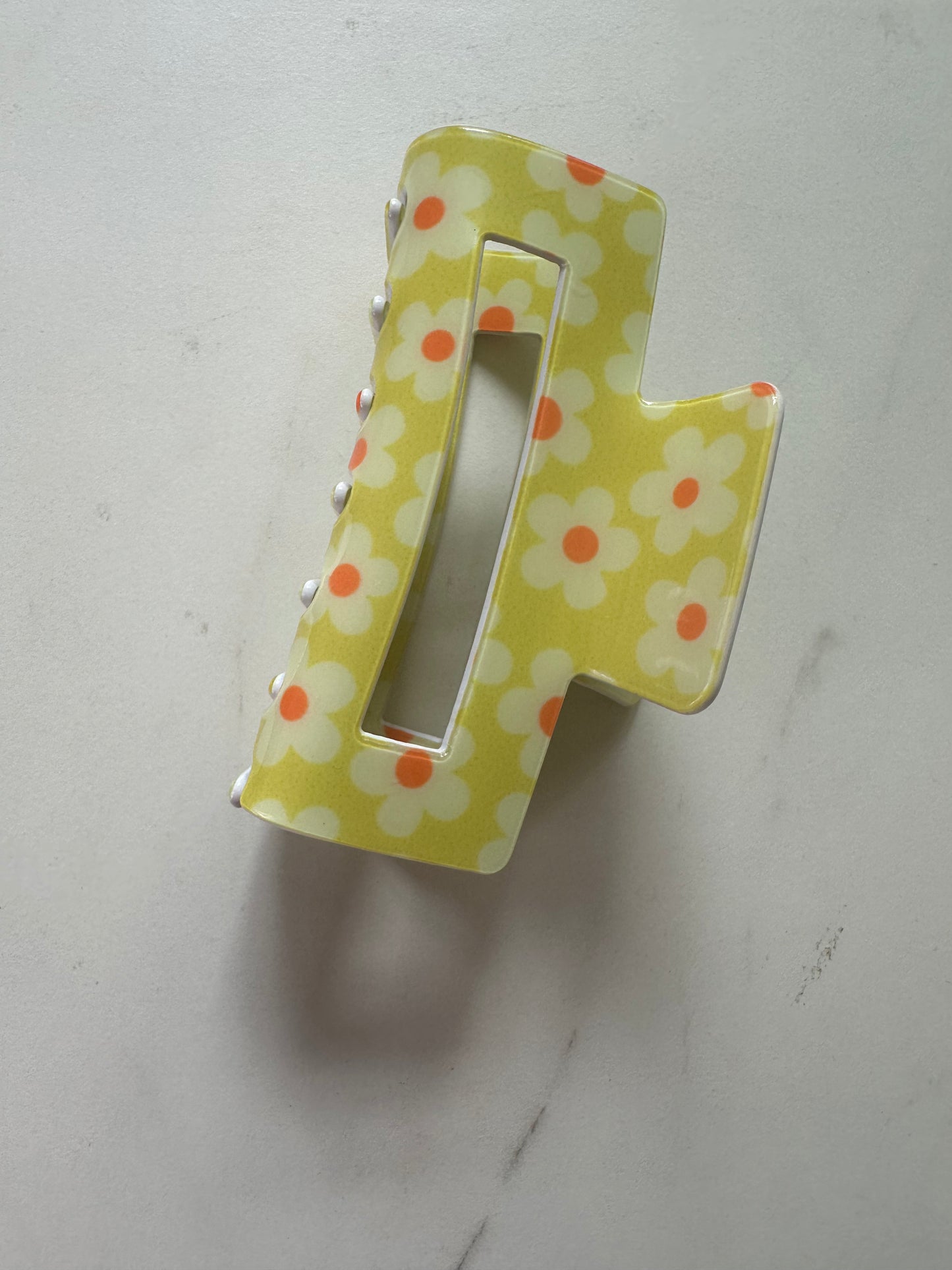Yellow Floral Clip