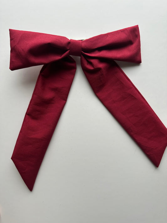 Red Hair Bow- Adult Size