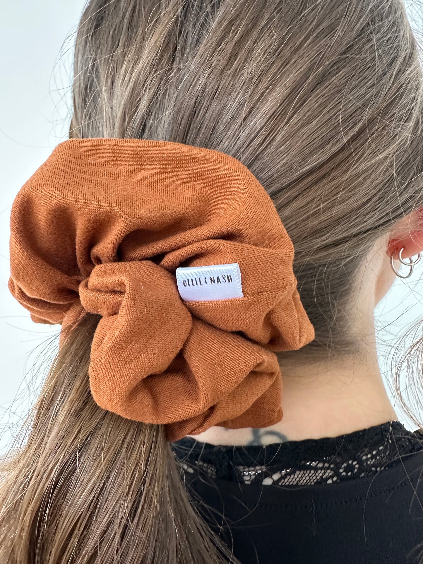 Rust Jersey scrunchie