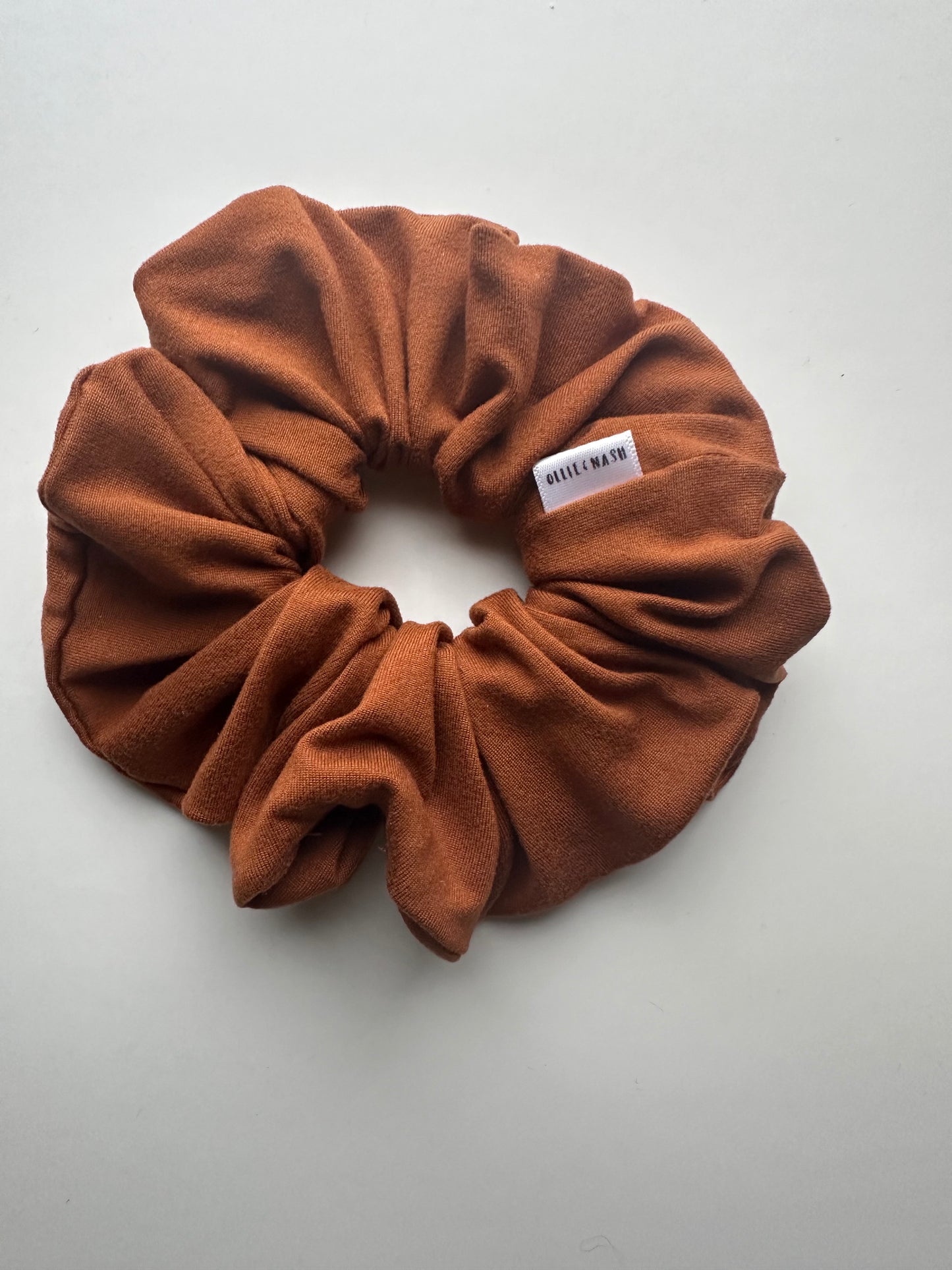 Rust Jersey scrunchie