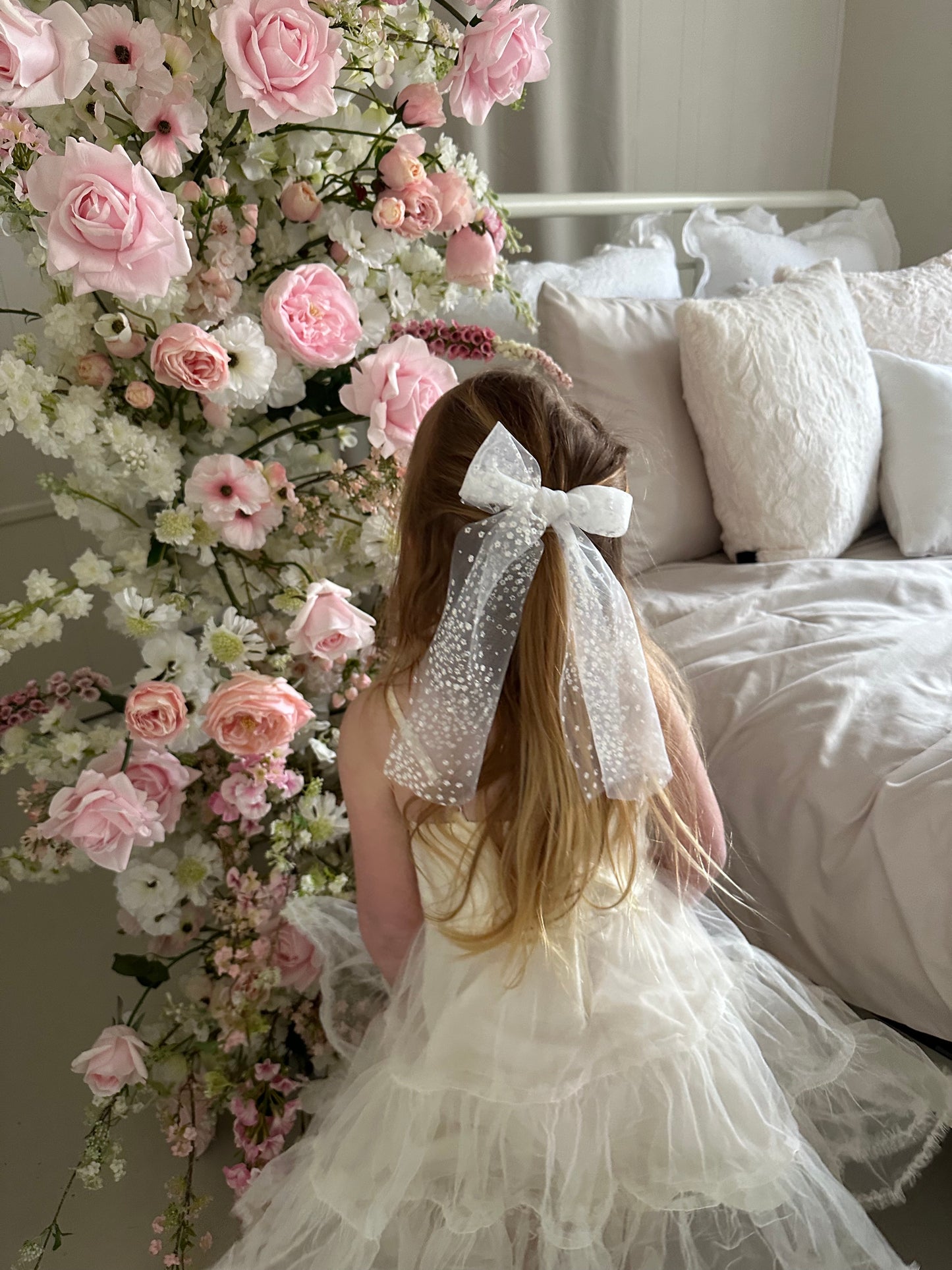 Flower Tulle Hair Clip