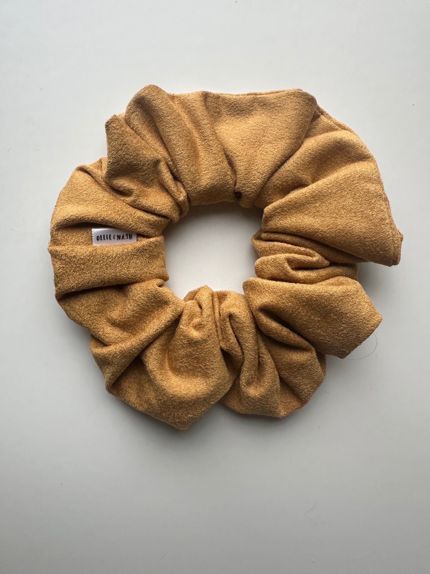 Mustard Suede Scrunchie