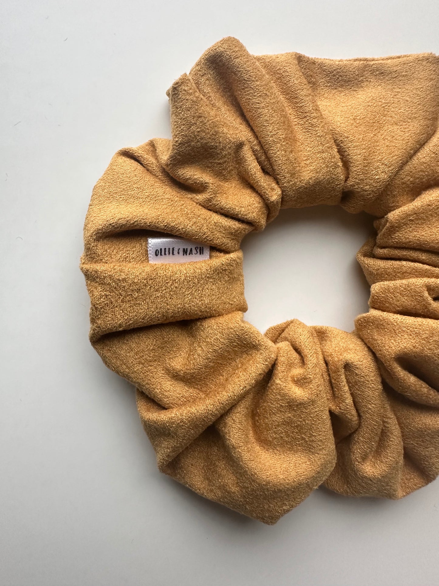 Mustard Suede Scrunchie