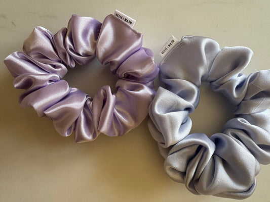 Blue Silk Scrunchie
