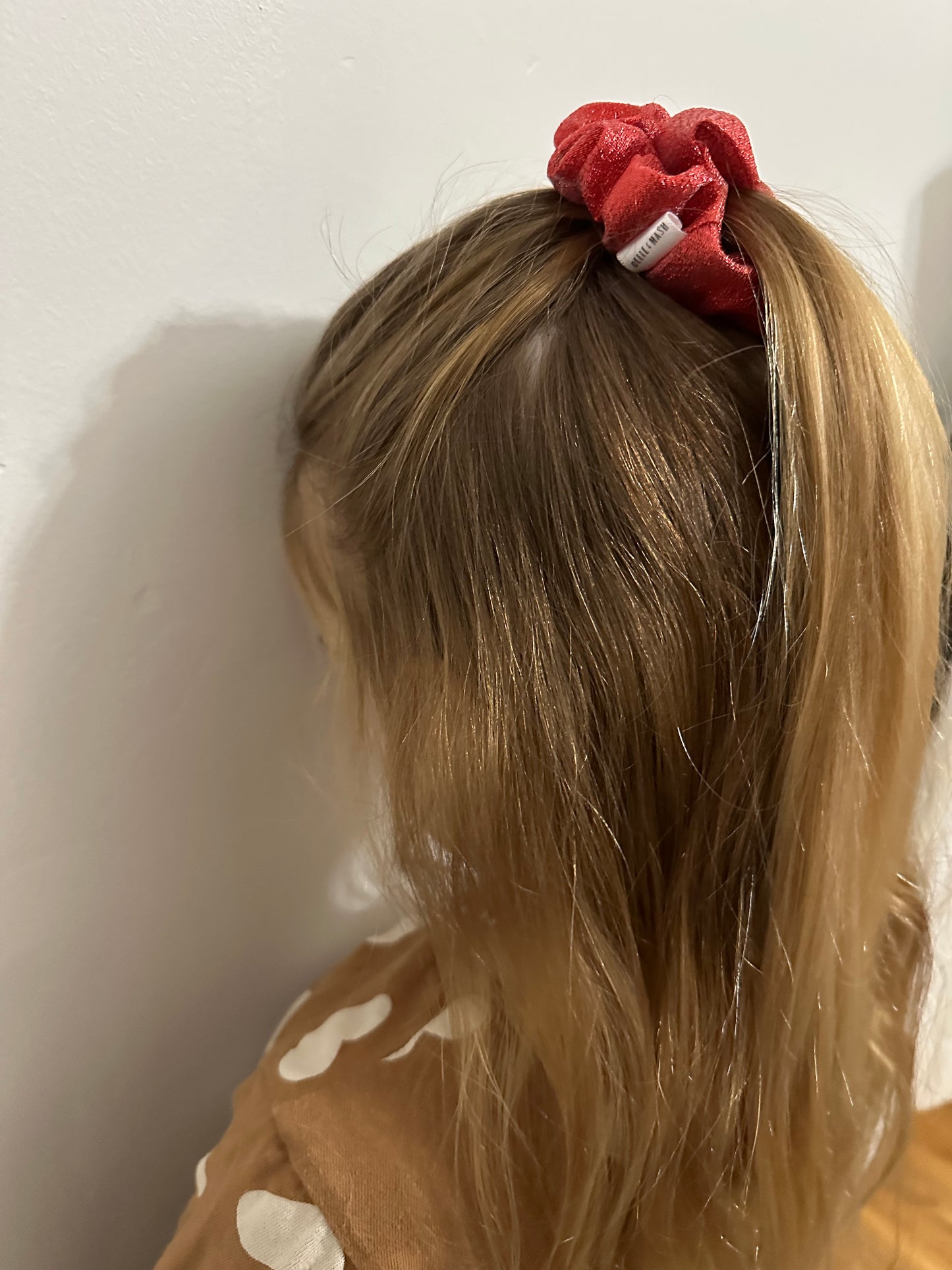 Red sparkle mini scrunchie