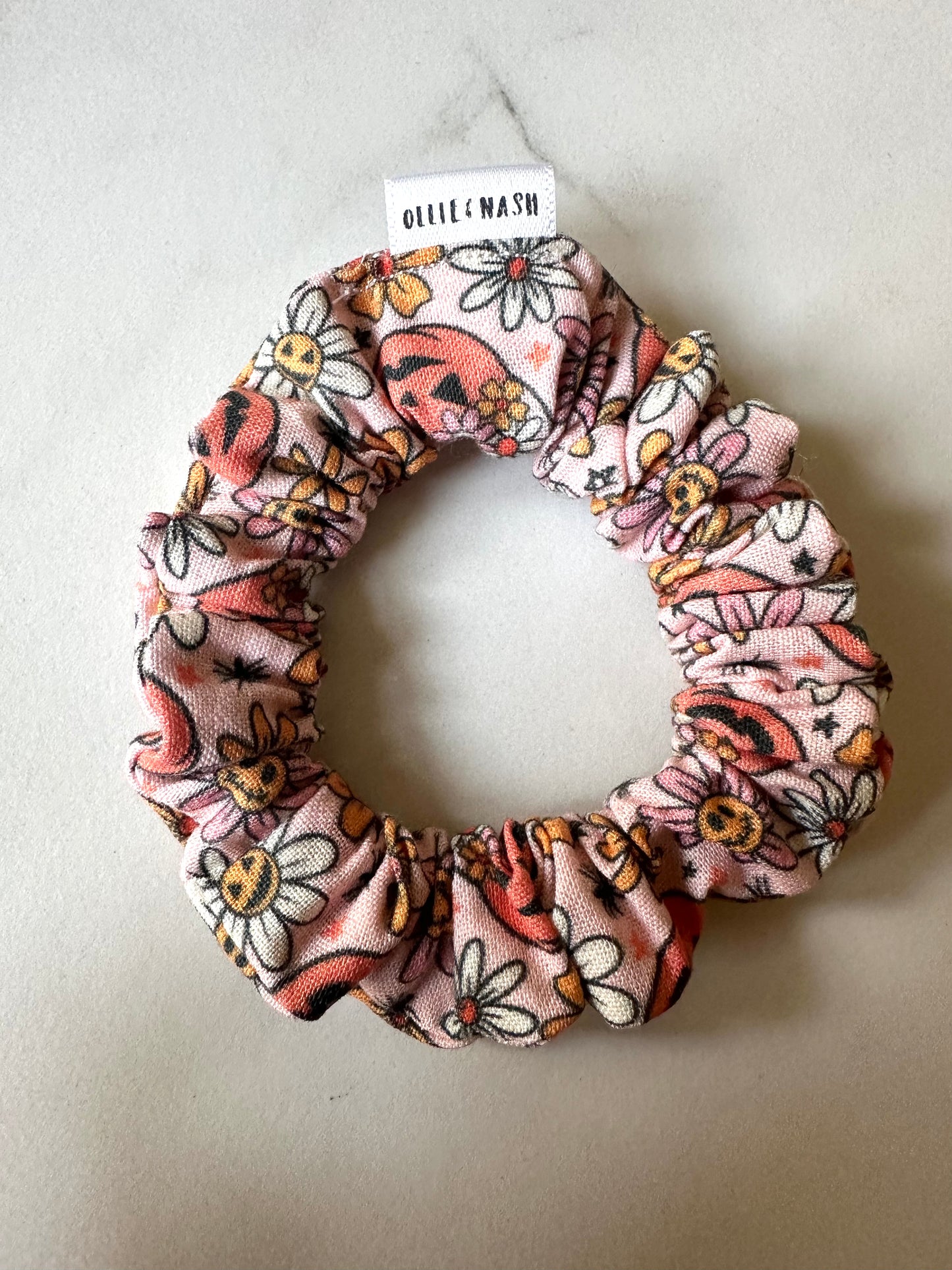 Floral Pumpkin Scrunchie