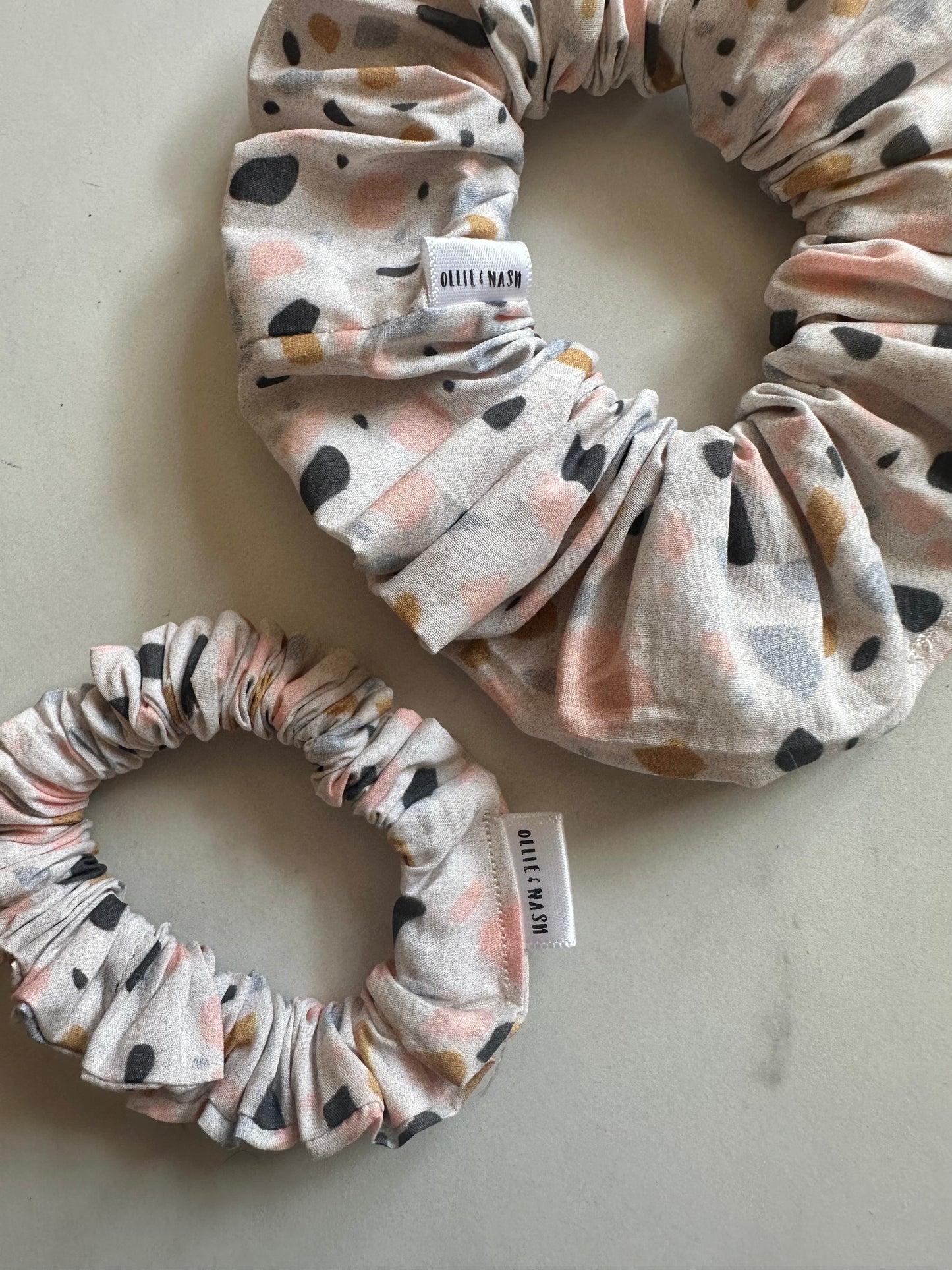 S P A R K L E S terrazzo scrunchie