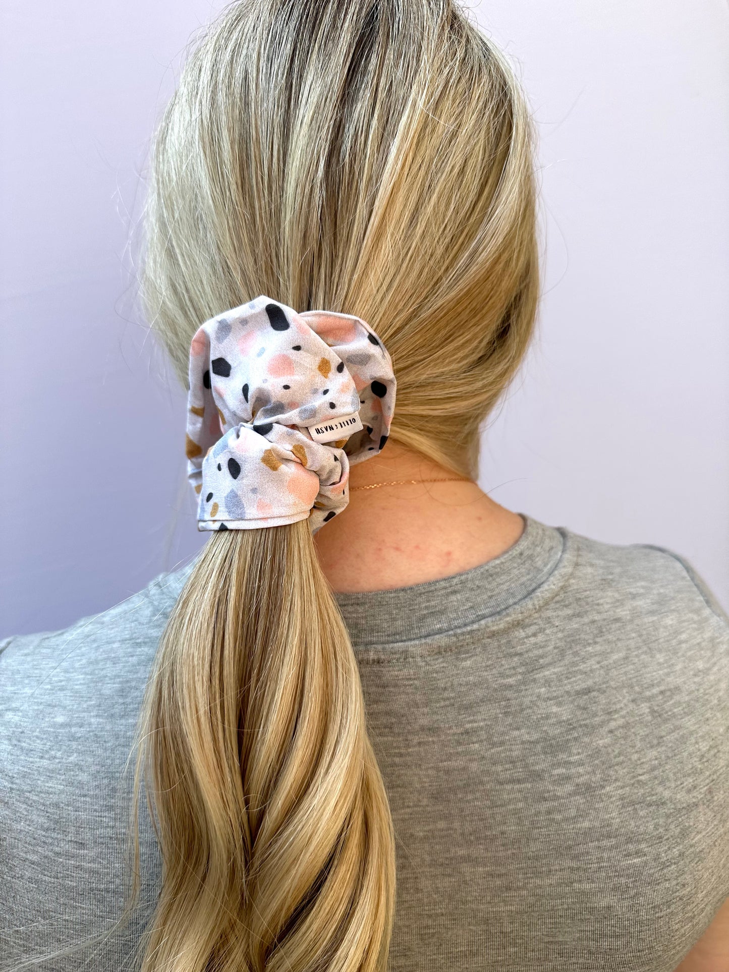 S P A R K L E S terrazzo scrunchie