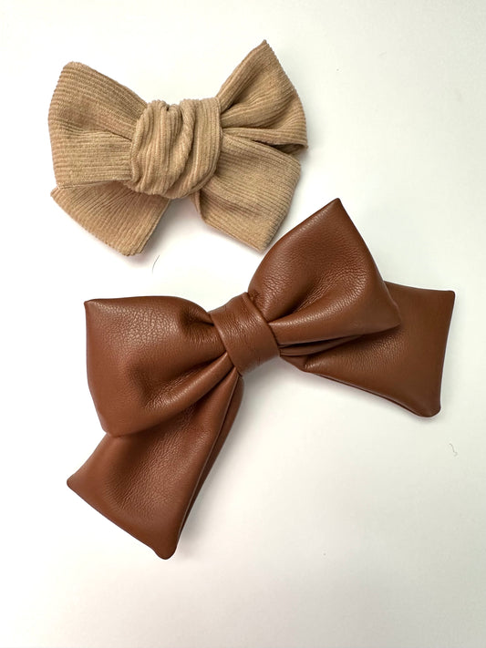 Leather & Corduroy Bow Pack