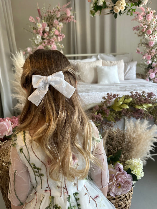 Floral Print Hair Bow