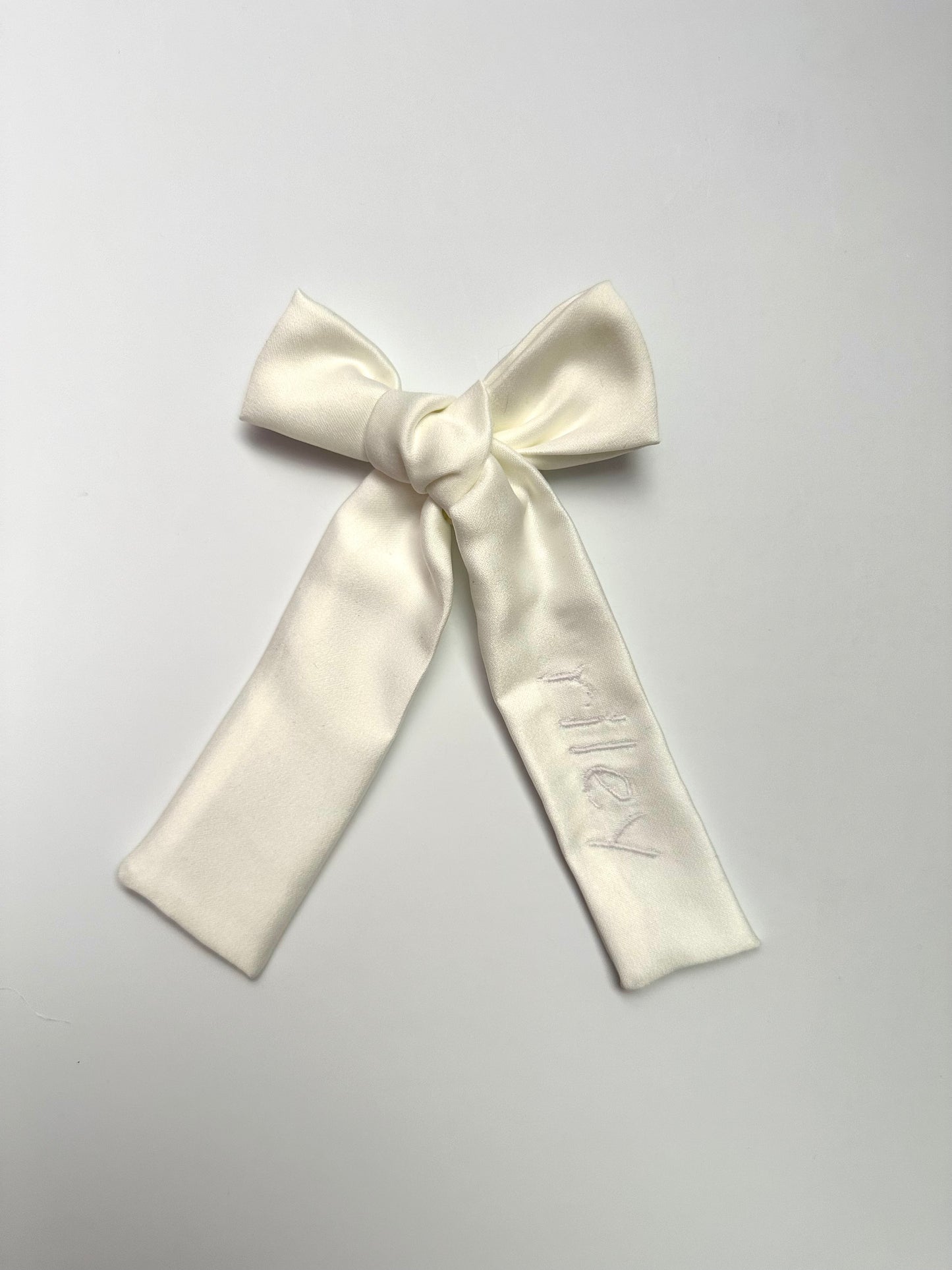 Flower Girl Embroidered Bow