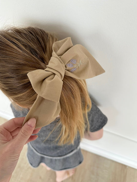 Tan Hair bow - Child Size